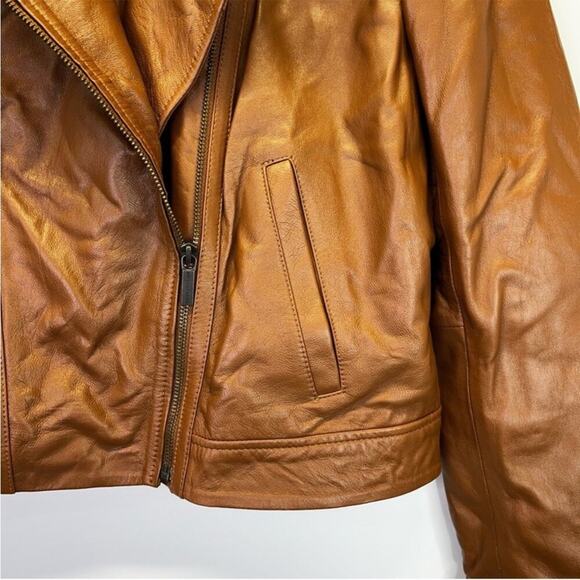 MICHAEL Michael Kors Lamb Leather jacket brown gold - PL - Picture 7 of 11